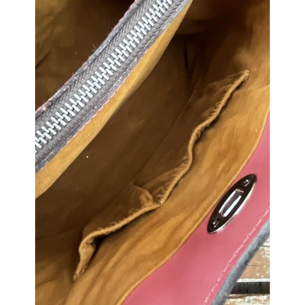 Patricia Nash Darby Tote Leather Crossbody Bag Turn Lock - Pink - Picture 14 of 16